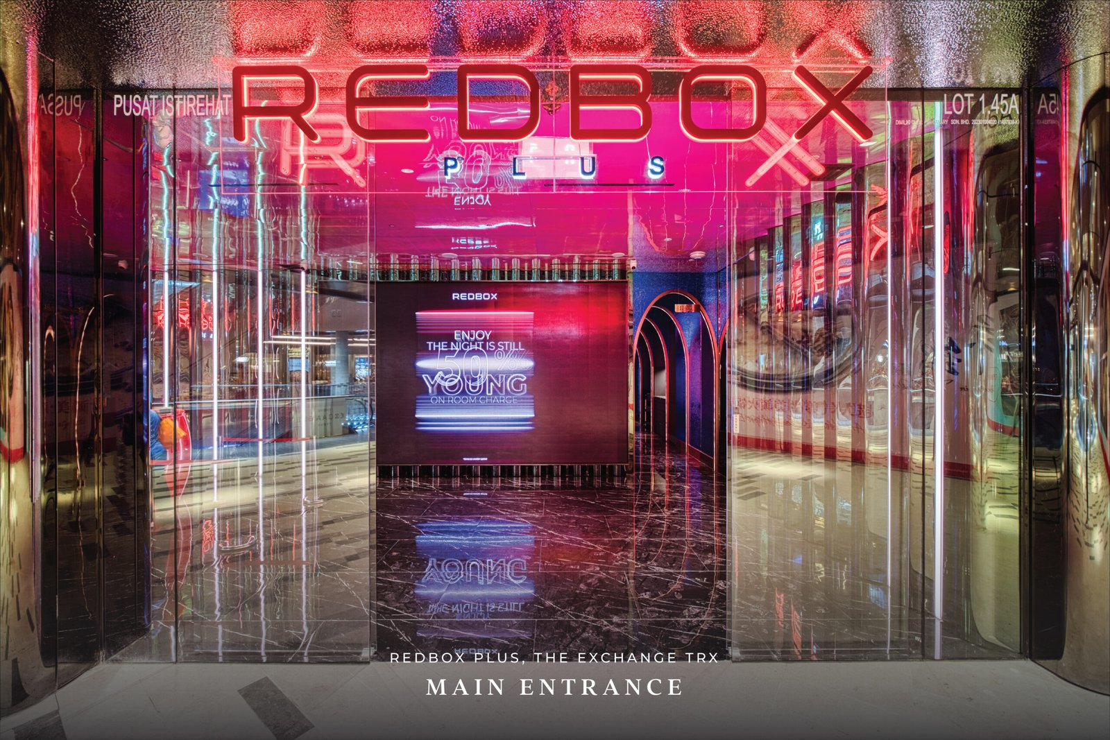 Red Box Karaoke room interior at The Exchange TRX, Kuala Lumpur